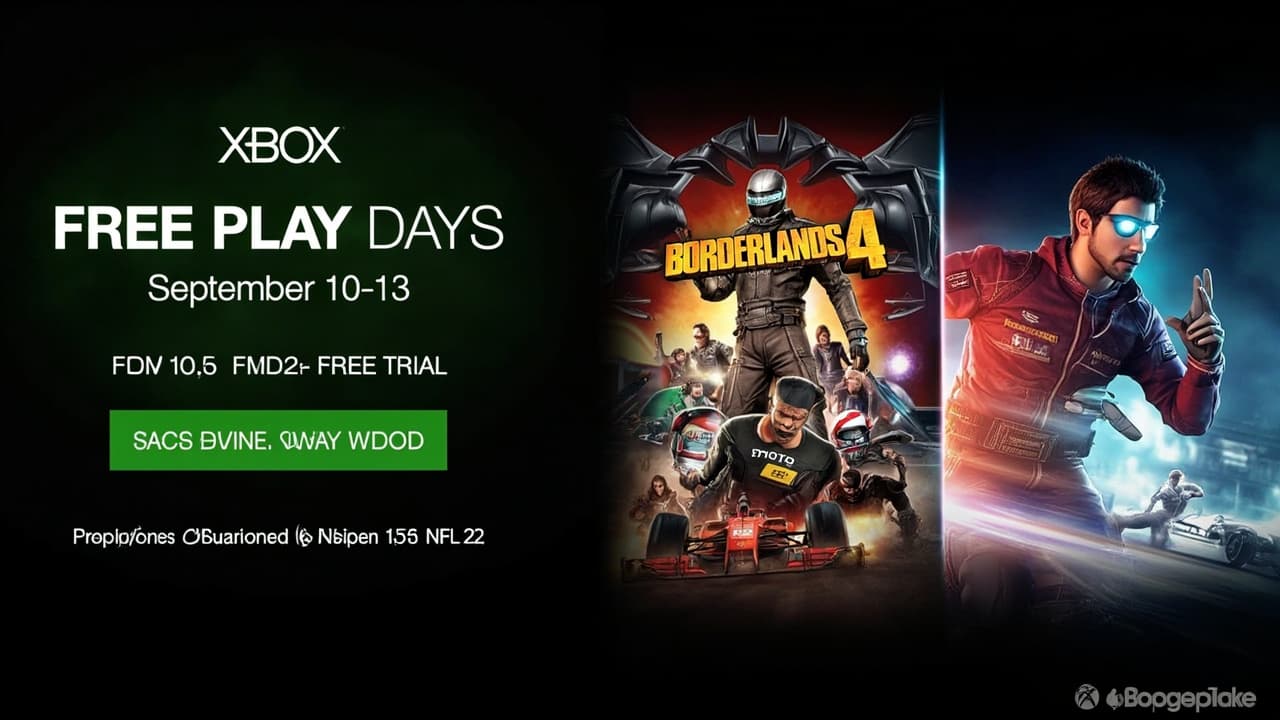 Xbox Free Play Days 10-13 Eylül: Borderlands 4, Madden NFL 27 ve F1 25 Ücretsiz Denemede